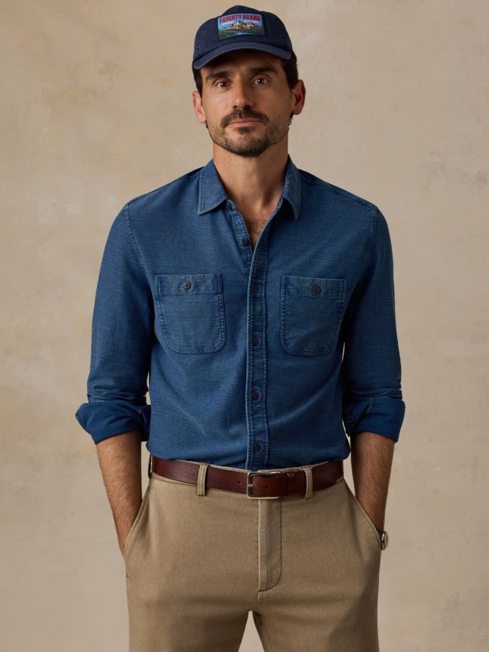 Faherty Brand Sunwashed Knit Shirt Original $148